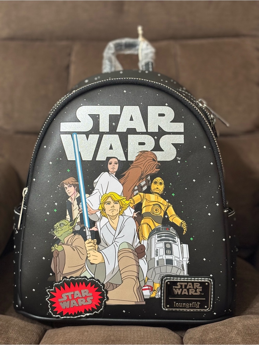 Loungefly Black Star Wars Character Art Mini Backpack